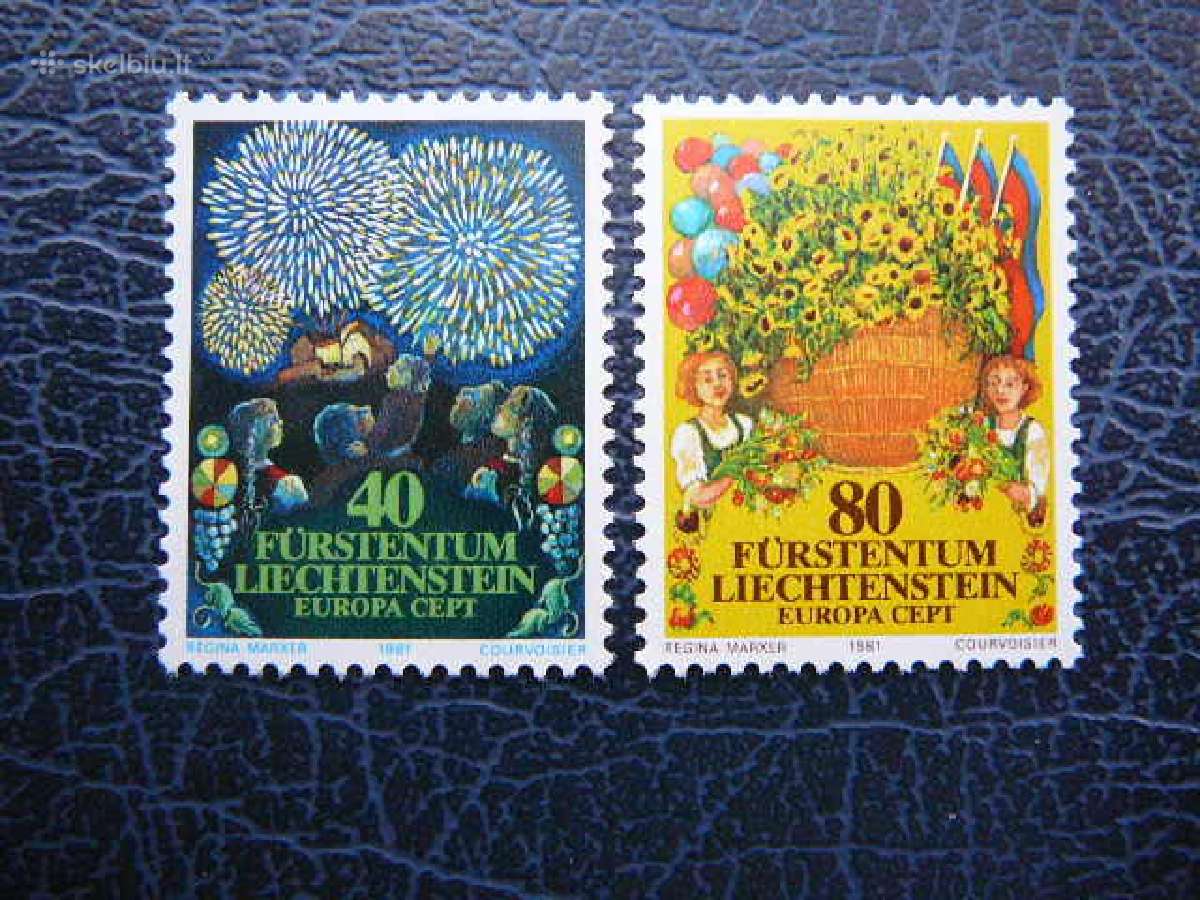 Europa Cept Lichtensteinas 1981 Mnh lc764
