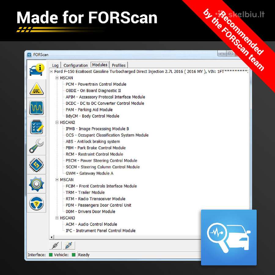 Obdlink Ex Forscan įranga - nuotraukos Nr. 3