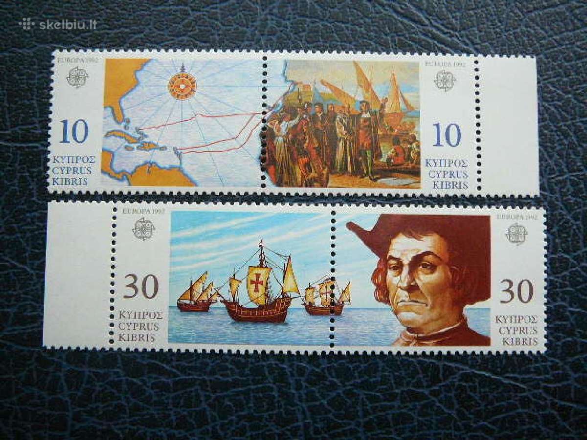 Europa Cept Kipras Burlaiviai 1992 Mnh kpr574