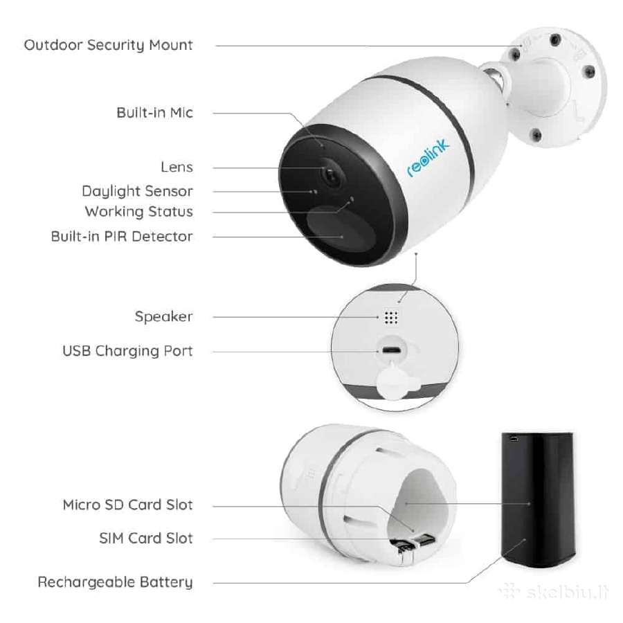 Reolink Go Plus, 4G Lte belaidė vaizdo kamera - nuotraukos Nr. 2