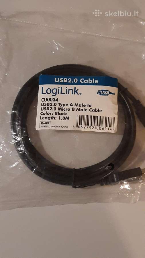Logilink Usb 2.0 Cable, 180 cm