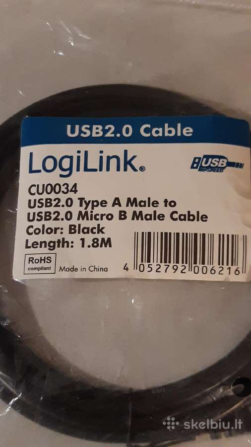 Logilink Usb 2.0 Cable, 180 cm - nuotraukos Nr. 2