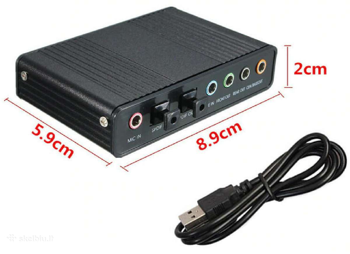 Usb garso plokštė 5.1 Analog Spdif Optical - nuotraukos Nr. 3