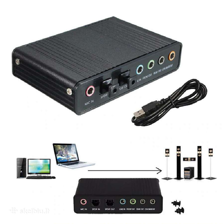 Usb garso plokštė 5.1 Analog Spdif Optical - nuotraukos Nr. 5