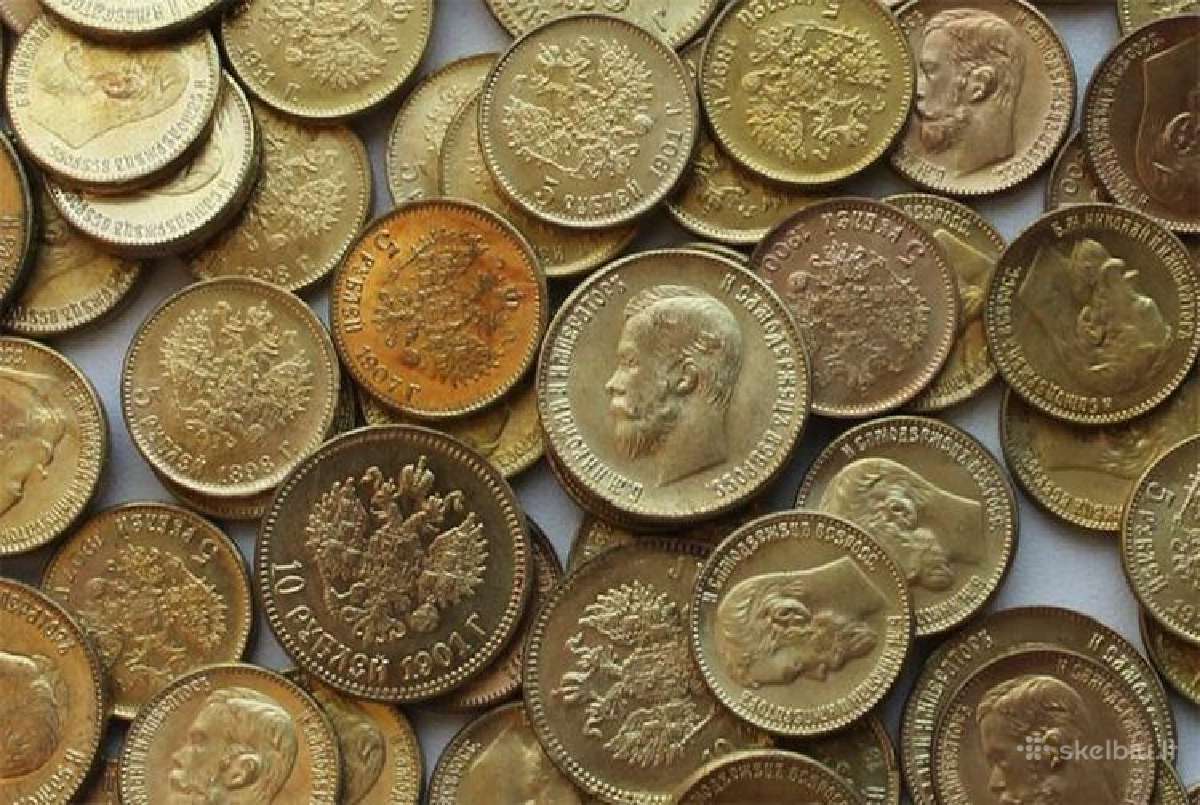 Brangiai nupirksiu auksines ir sidabrines monetas