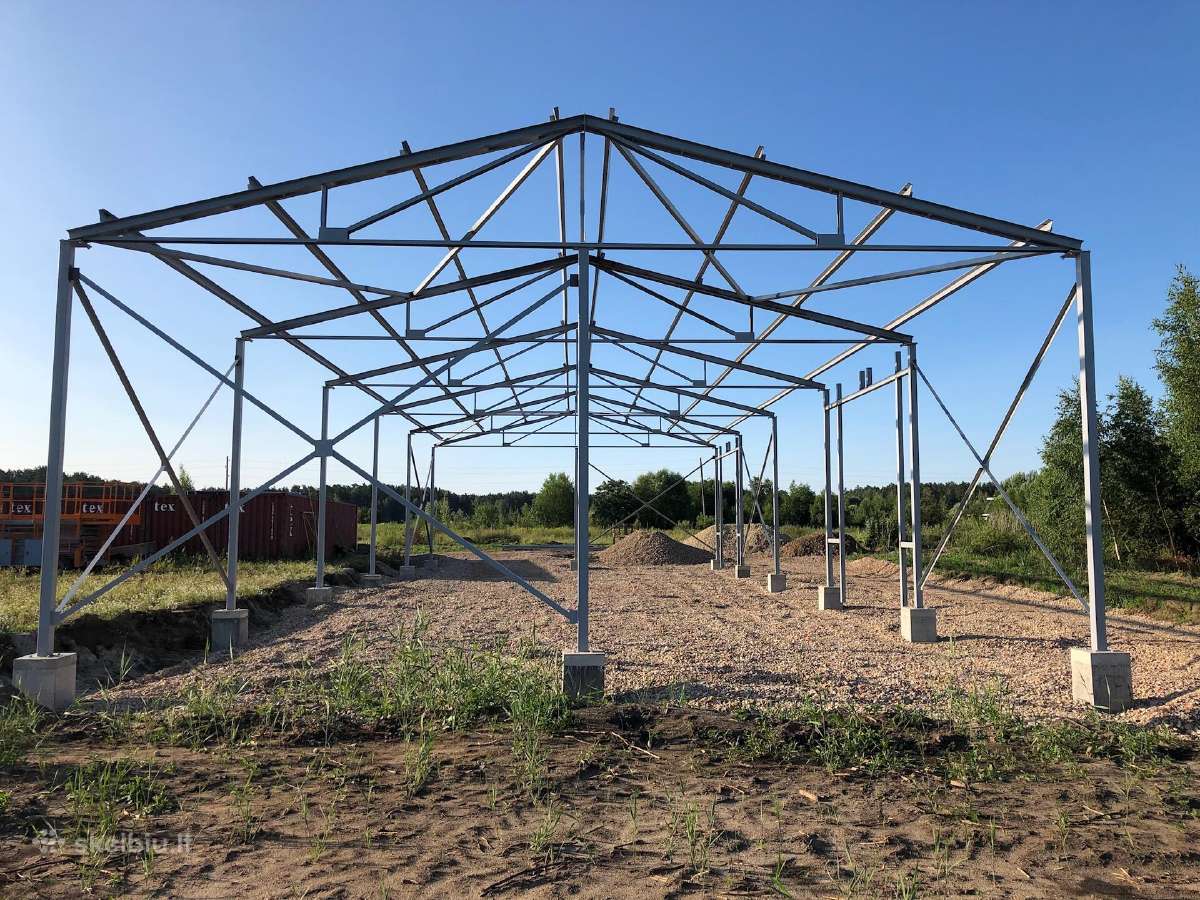 Skeletas metalo angaras, dvuhskatnyj, 12х24 - nuotraukos Nr. 9