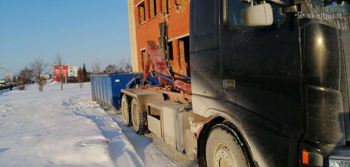 Kroviniu pervežimas hook lift konteineriu nuoma