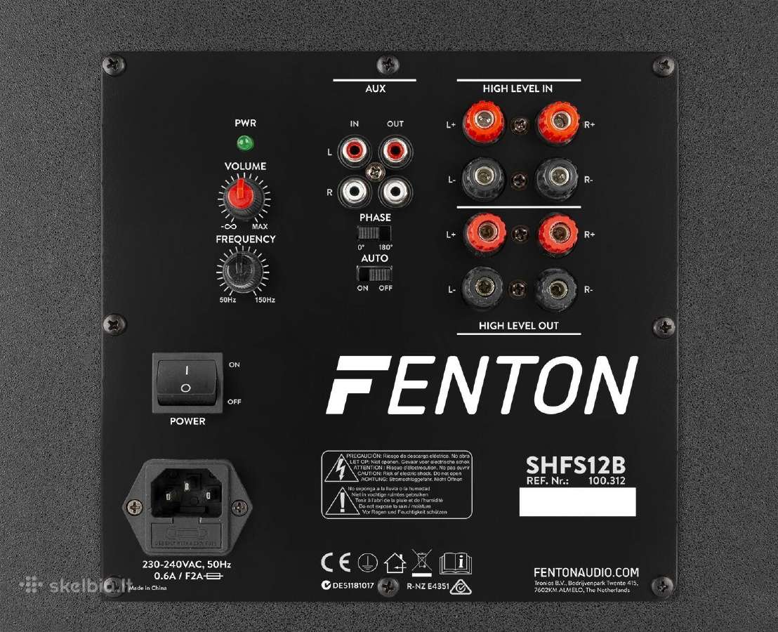 Aktyvus sūbas Fenton Shfs12b 12“ 400w - nuotraukos Nr. 9