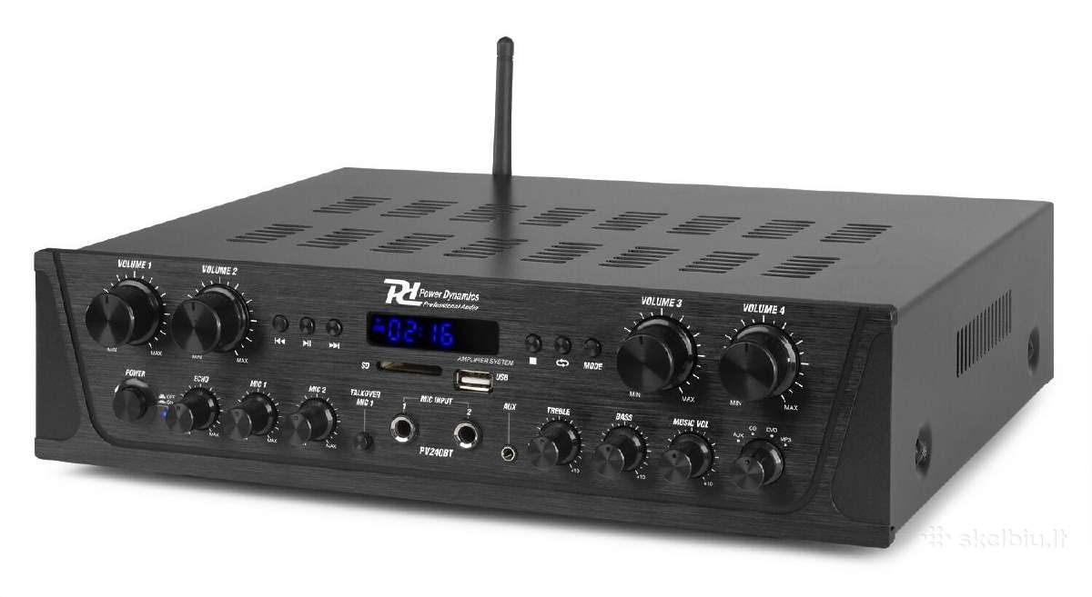 V240bt stiprintuvas 4x 100w, su Bt, Usb, Fm - nuotraukos Nr. 2