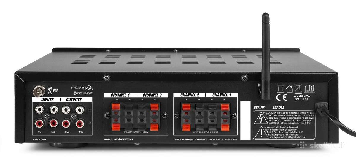 V240bt stiprintuvas 4x 100w, su Bt, Usb, Fm - nuotraukos Nr. 4
