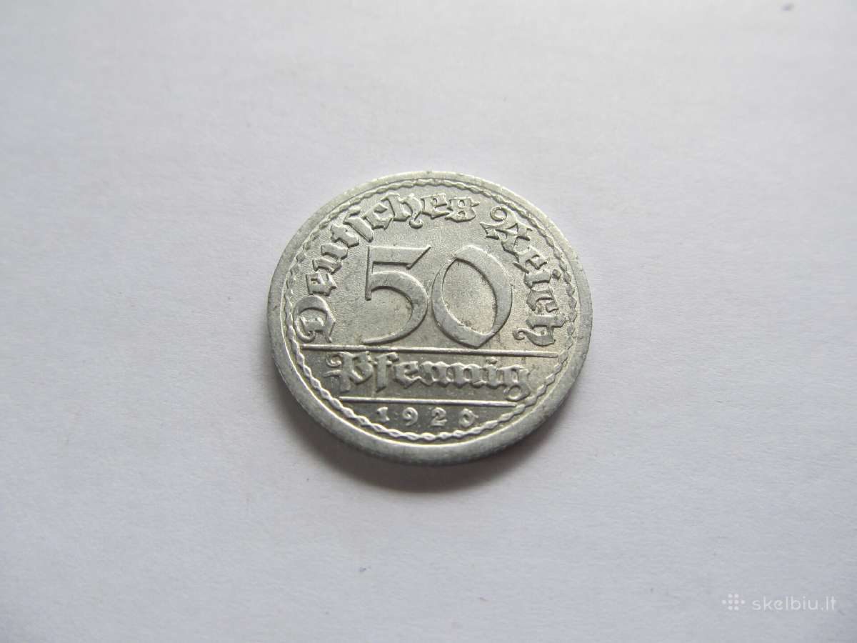 50 pfennig , Vokietija , 1920 D, J - nuotraukos Nr. 3