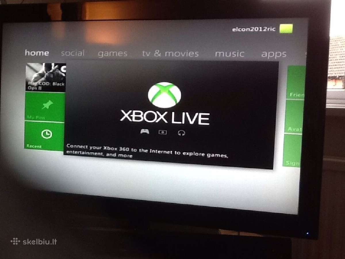 Xbox360 atrištas su kinect ir Garantija 12mėn - nuotraukos Nr. 5