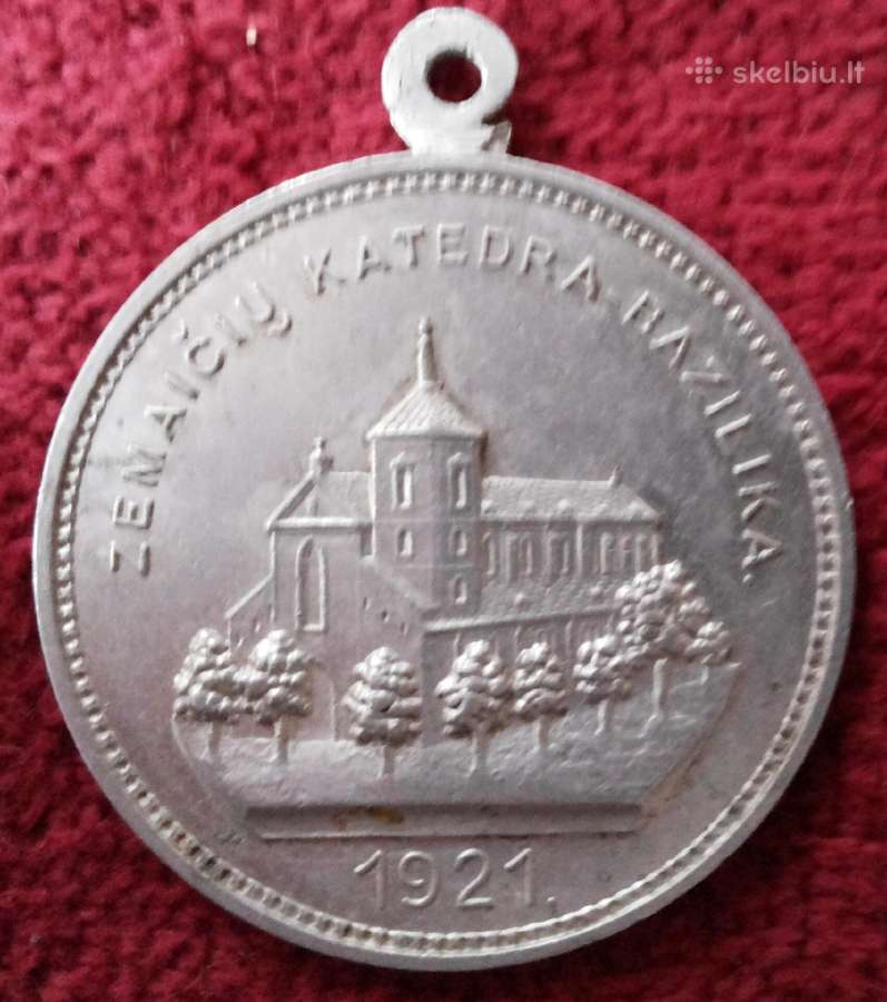 Medalis 1921m Žemaičių Katedra Bazilika
