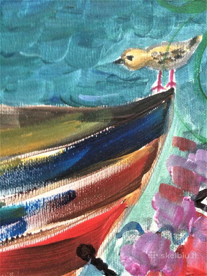 The painting - Būk Laiminga / Goldfish Painting - nuotraukos Nr. 3