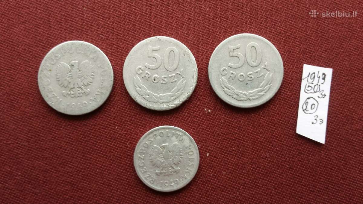 Monetos.lenkija.1938,1939,1949 m. - nuotraukos Nr. 6