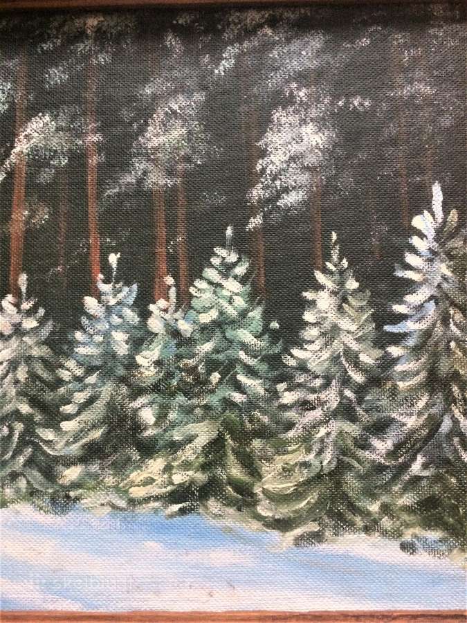 Parduodu lietuvišką paveikslą - Miškas žiema . - nuotraukos Nr. 3