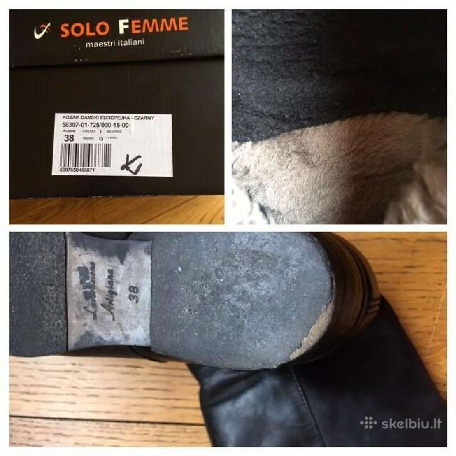 Solo Femme odiniai ilgaauliai su natūraliu kailiuk - nuotraukos Nr. 5