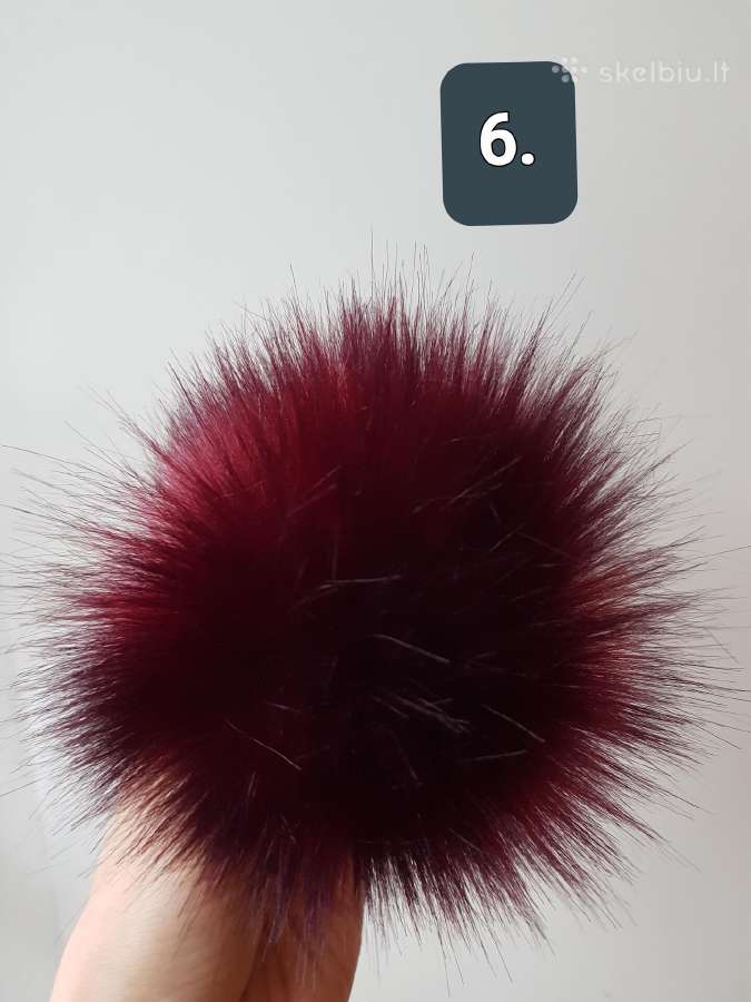 Kailiniai bumbulai/pompom rankdarbiams - nuotraukos Nr. 8