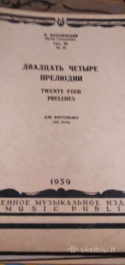 D.kabalevskio 24 preliudai fortepijonui