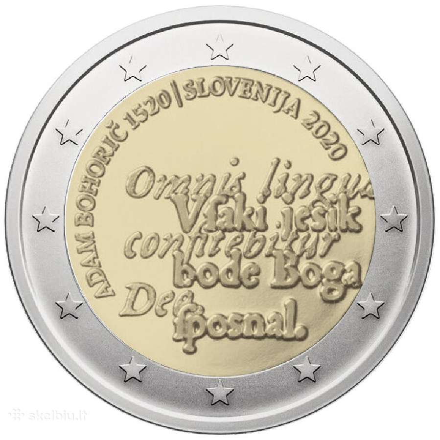 Slovėnija 2 Eurai, 2020 Adamo Bochoričiaus 500