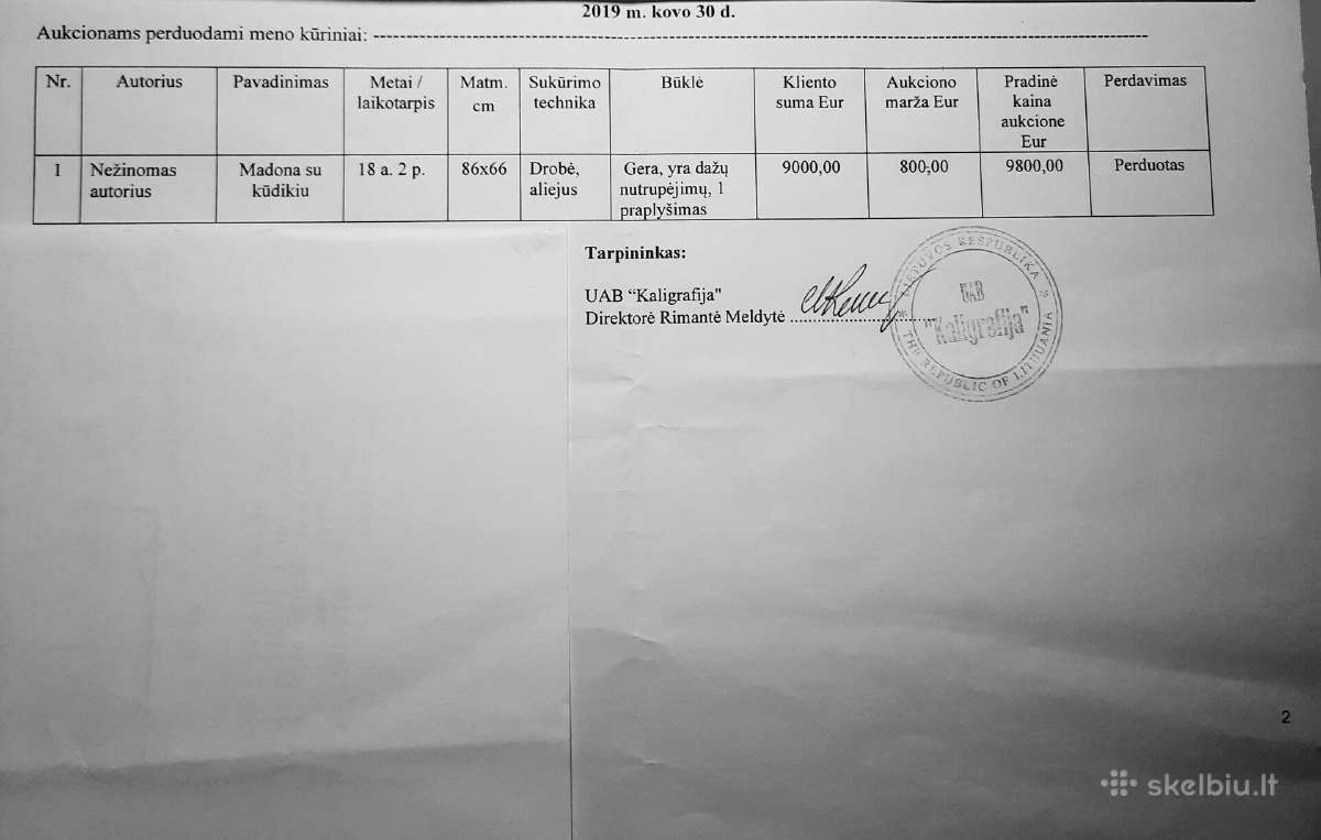 Parduodu 18a paveikslą ,Madona su kūdikiu" - nuotraukos Nr. 4