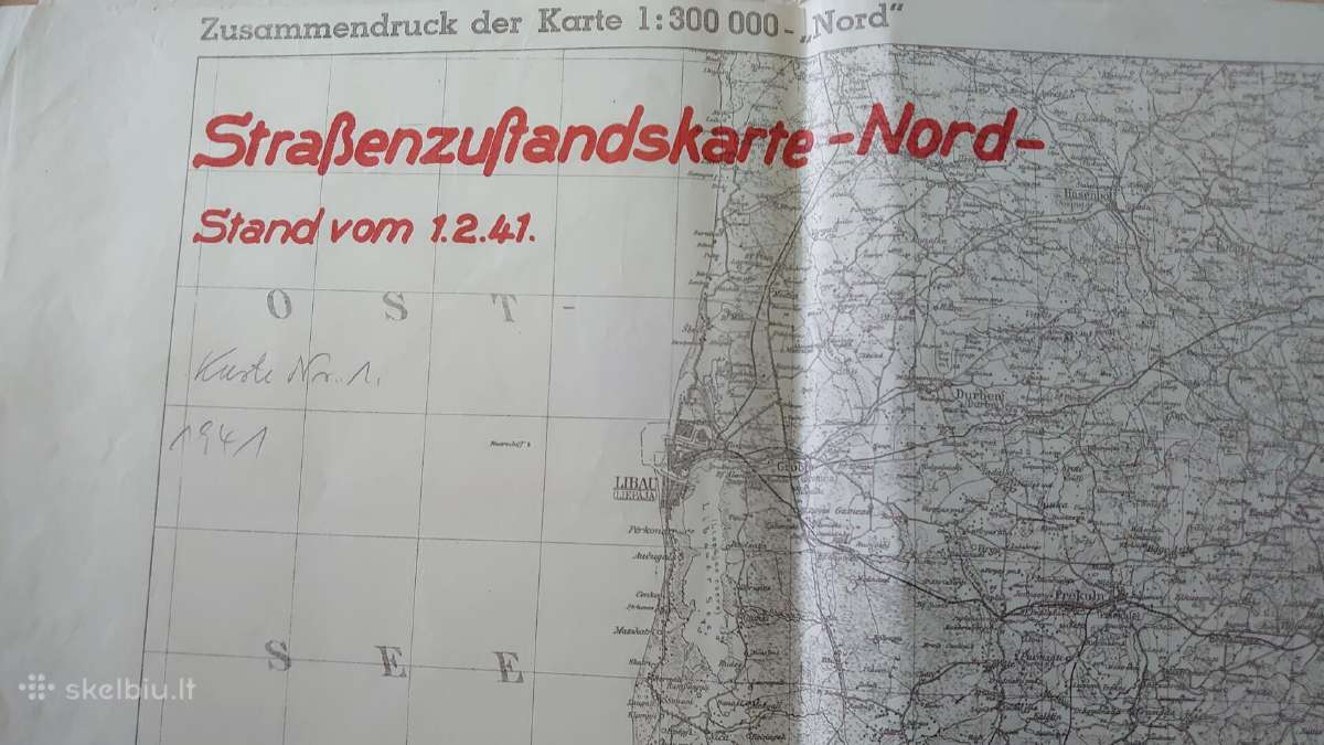 1941 m. karinis Rytų Prūsijos žemėlapis