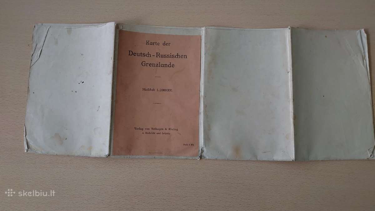 1943 m. žemėlapis Vokietijos/rusijos zonos - nuotraukos Nr. 2