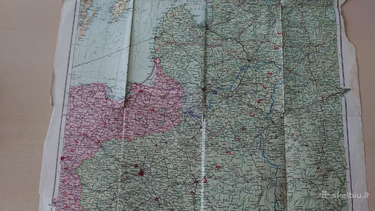 1943 m. žemėlapis Vokietijos/rusijos zonos