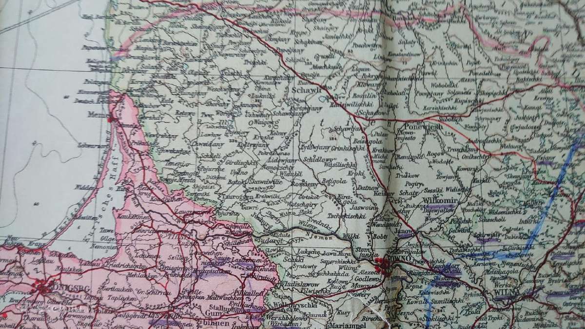 1943 m. žemėlapis Vokietijos/rusijos zonos - nuotraukos Nr. 4