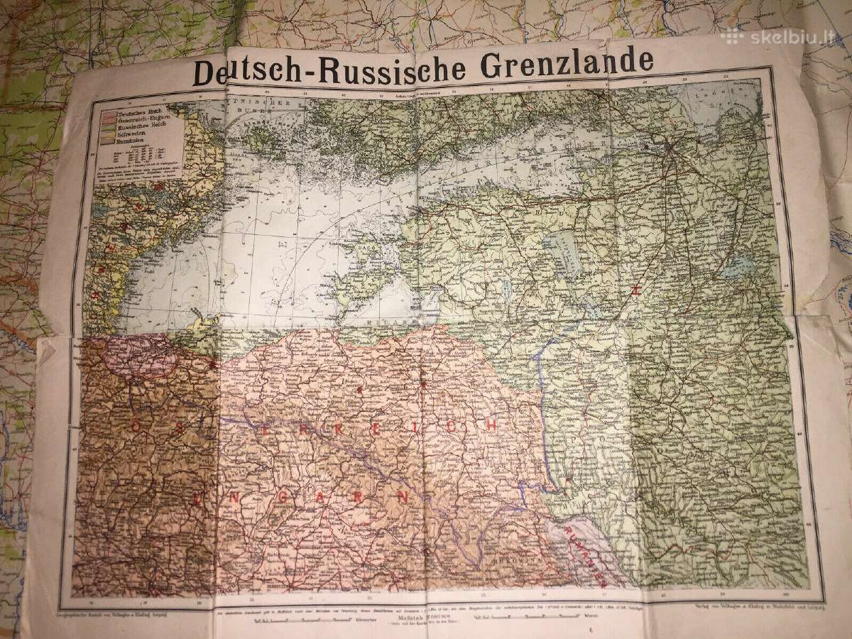 1943 m. žemėlapis Vokietijos/rusijos zonos - nuotraukos Nr. 6