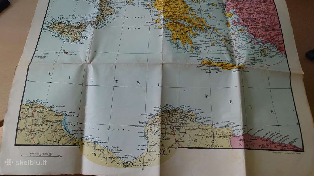 1941 m. Pietų Europos žemėlapis - nuotraukos Nr. 5