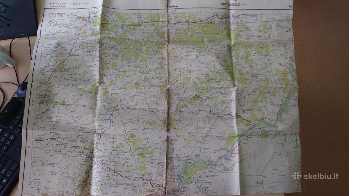 1943 m. Europinės Rusijos žemėlapis (Šiaurė) - nuotraukos Nr. 5