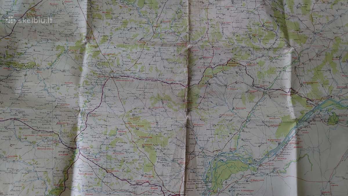 1943 m. Europinės Rusijos žemėlapis (Šiaurė) - nuotraukos Nr. 8