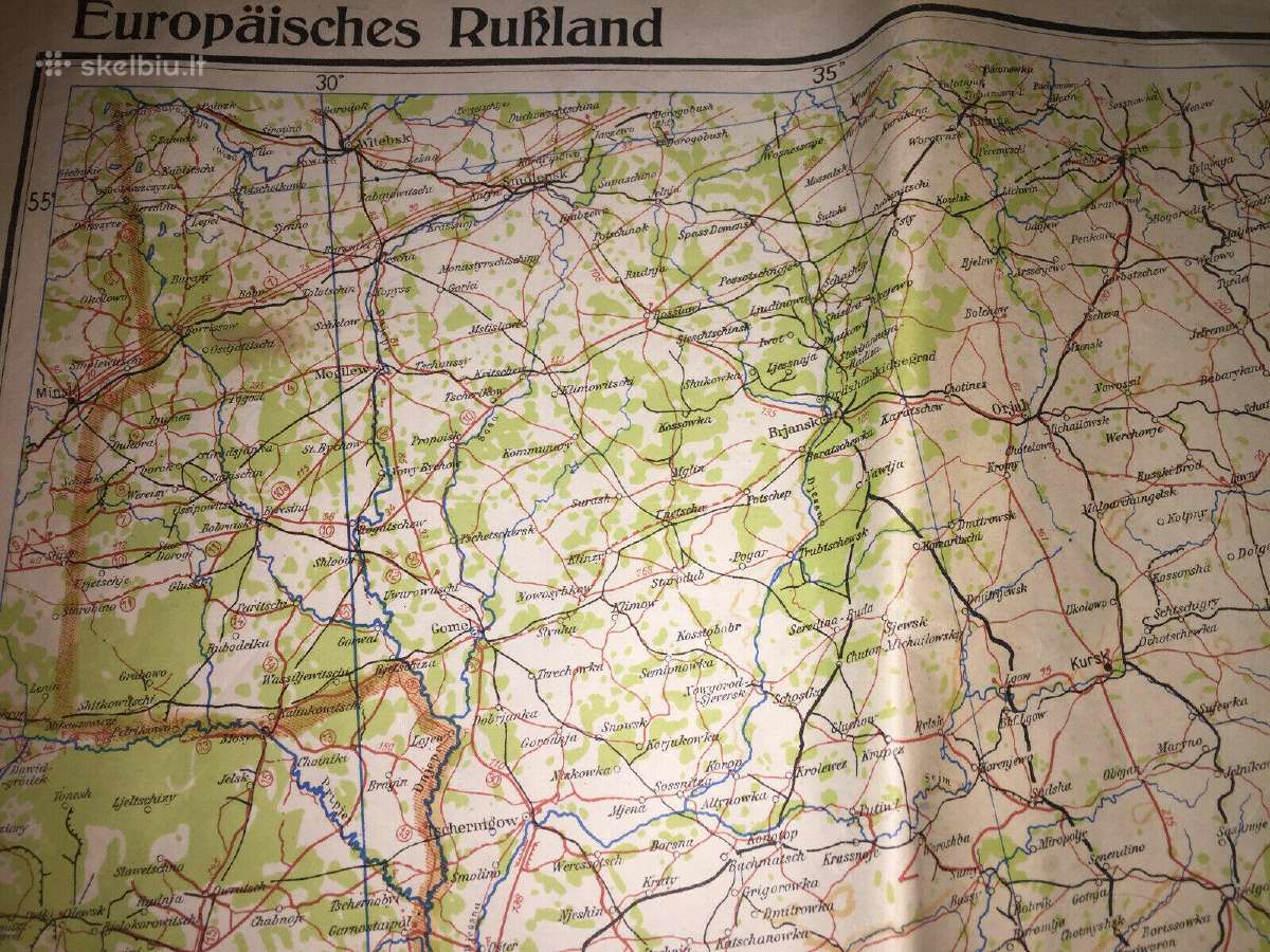 1943 m. Europinės Rusijos žemėlapis (Šiaurė) - nuotraukos Nr. 9
