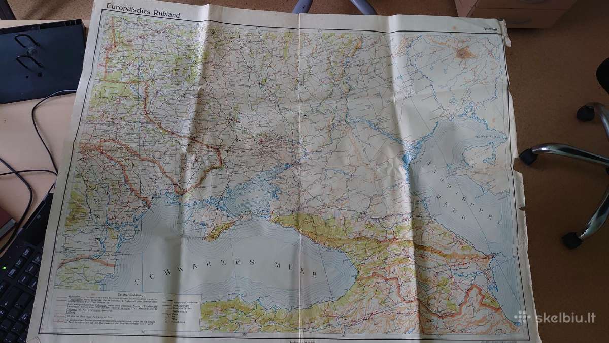 1943 m. Europinės Rusijos žemėlapis (Pietūs)