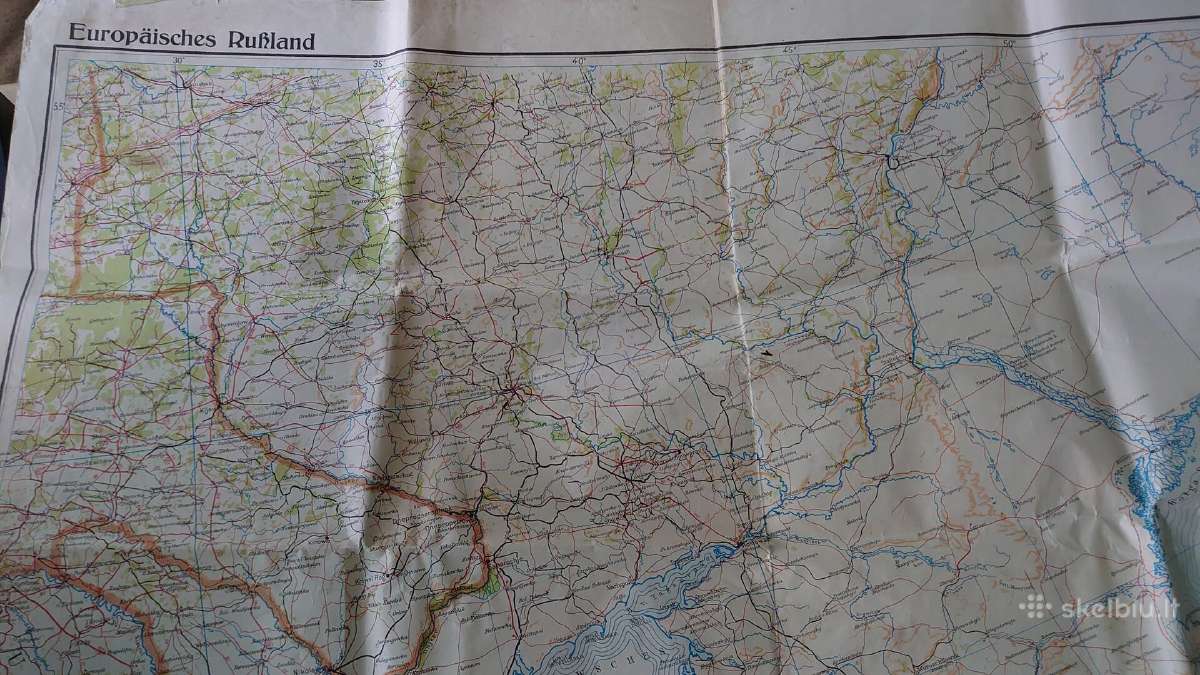 1943 m. Europinės Rusijos žemėlapis (Pietūs) - nuotraukos Nr. 4