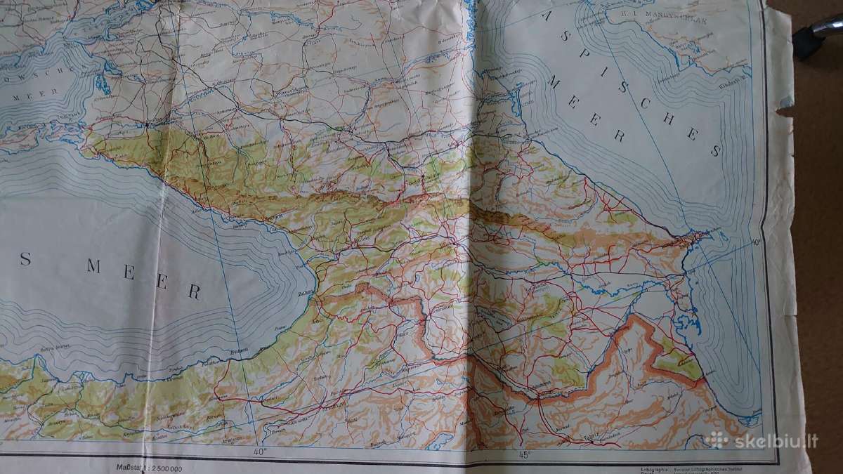 1943 m. Europinės Rusijos žemėlapis (Pietūs) - nuotraukos Nr. 5