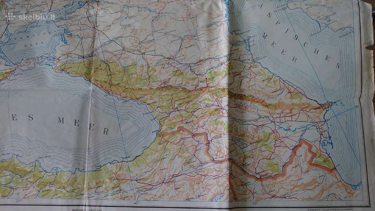 1943 m. Europinės Rusijos žemėlapis (Pietūs) - nuotraukos Nr. 6