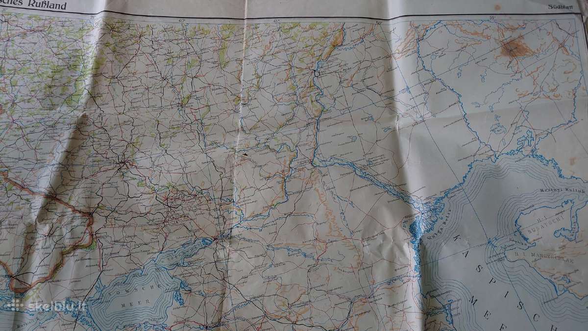 1943 m. Europinės Rusijos žemėlapis (Pietūs) - nuotraukos Nr. 7