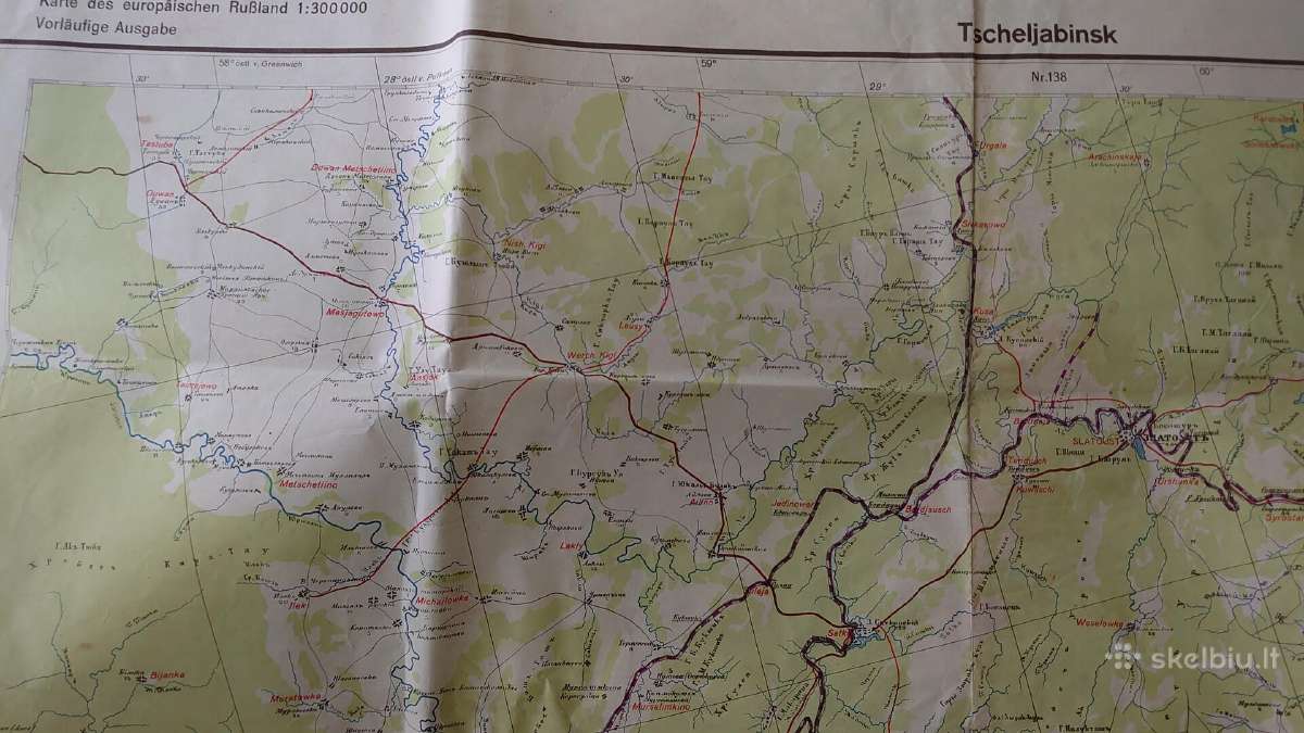 1943 m. Europinės Rusijos žemėlapis (Pietūs) - nuotraukos Nr. 9