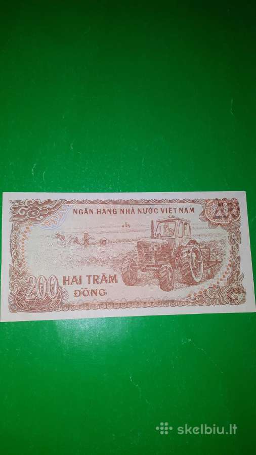 Vietnamas 200 Dongų 1987m. Unc - nuotraukos Nr. 2