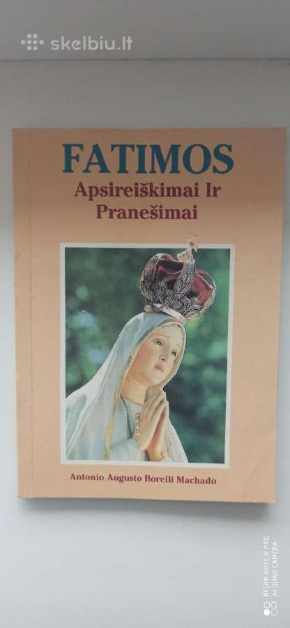 Parduodu knyga"fatimos apsireiskimai ir pranesimai