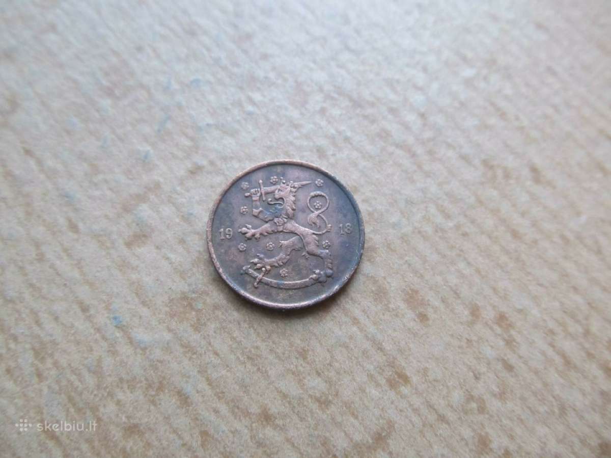 5 pennia , Suomija , 1918, 1922 - nuotraukos Nr. 2