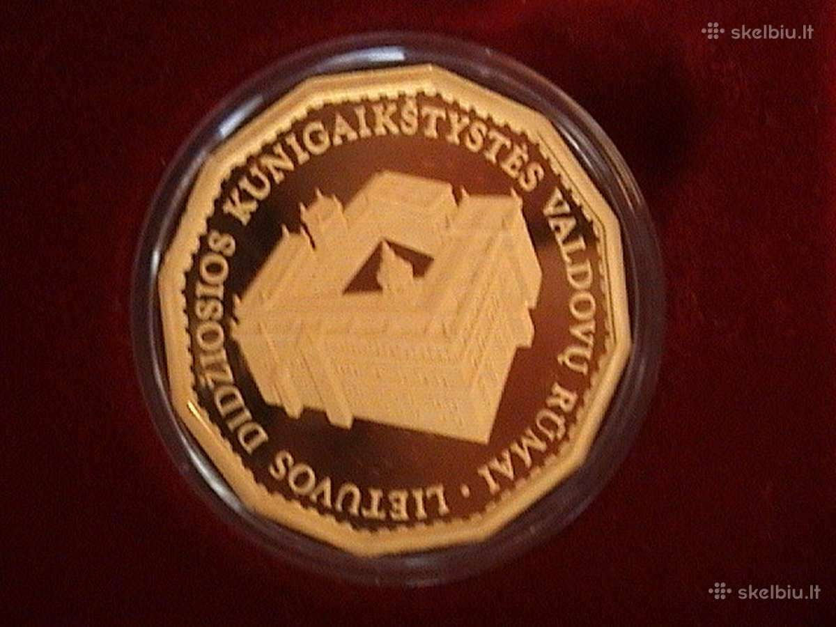 Auksinė 500 Lt. moneta "Valdovų rūmai"kaina sutar