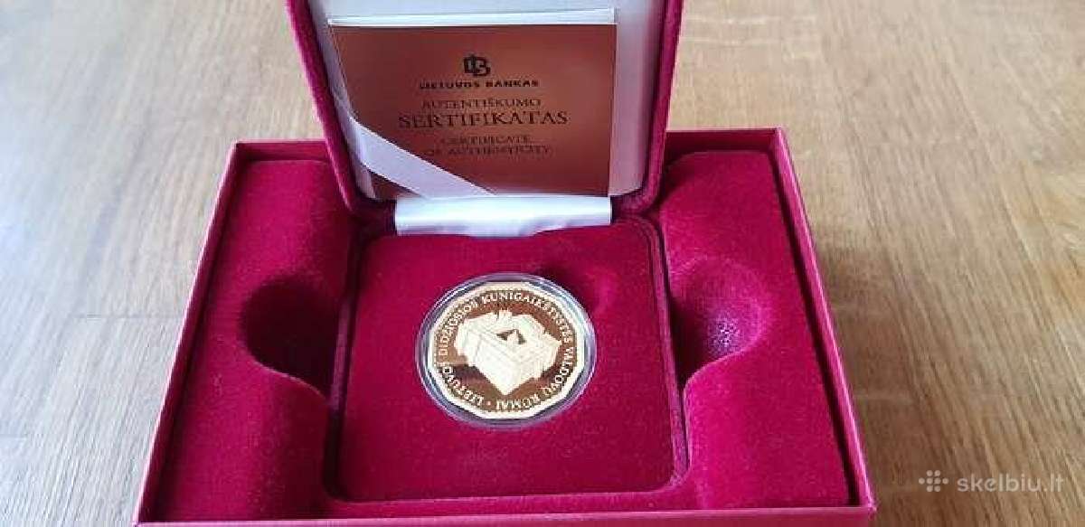Auksinė 500 Lt. moneta "Valdovų rūmai"kaina sutar - nuotraukos Nr. 4