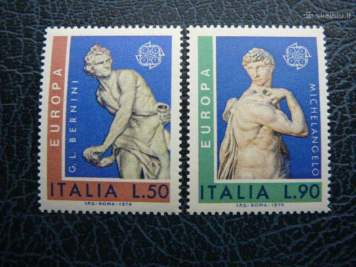Europa Cept Italija 1974 Skulpturos Mnh it1440