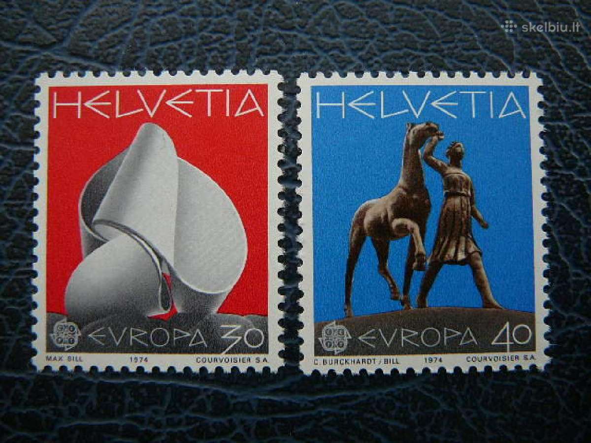 Europa Cept Sveicarija 1974 Skulpturos Mnh svc1029