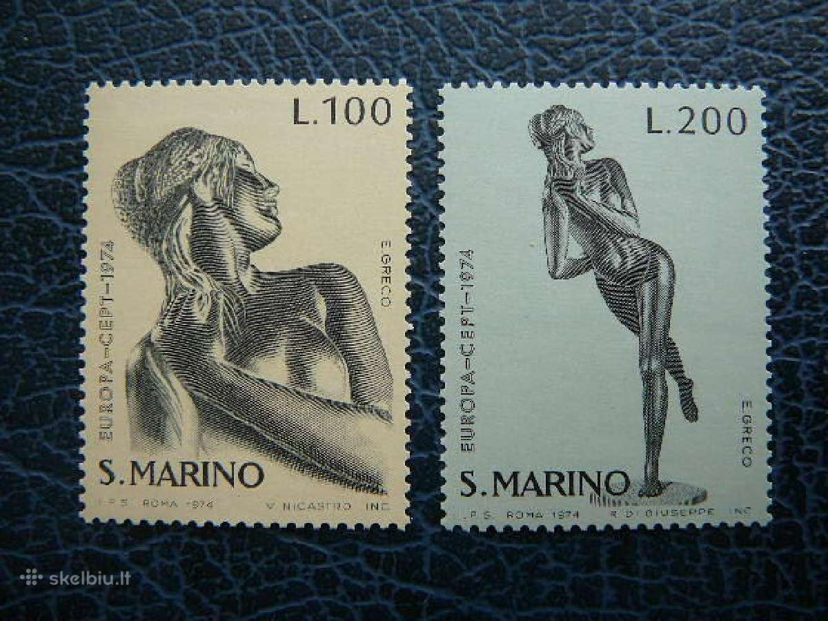 Europa Cept San Marinas 1974 Skulpturo Mnh smr1067