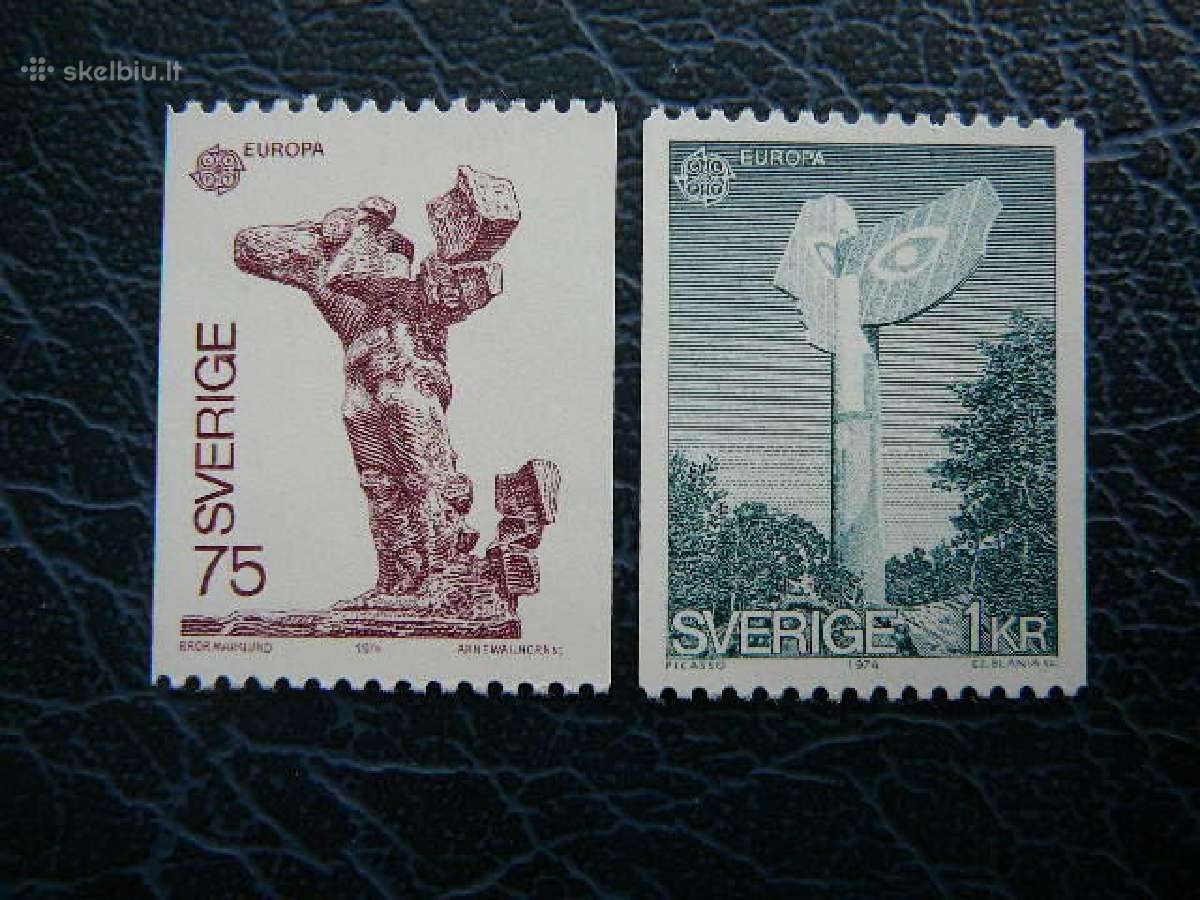 Europa Cept Svedija 1974 Skulpturos Mnh svd852