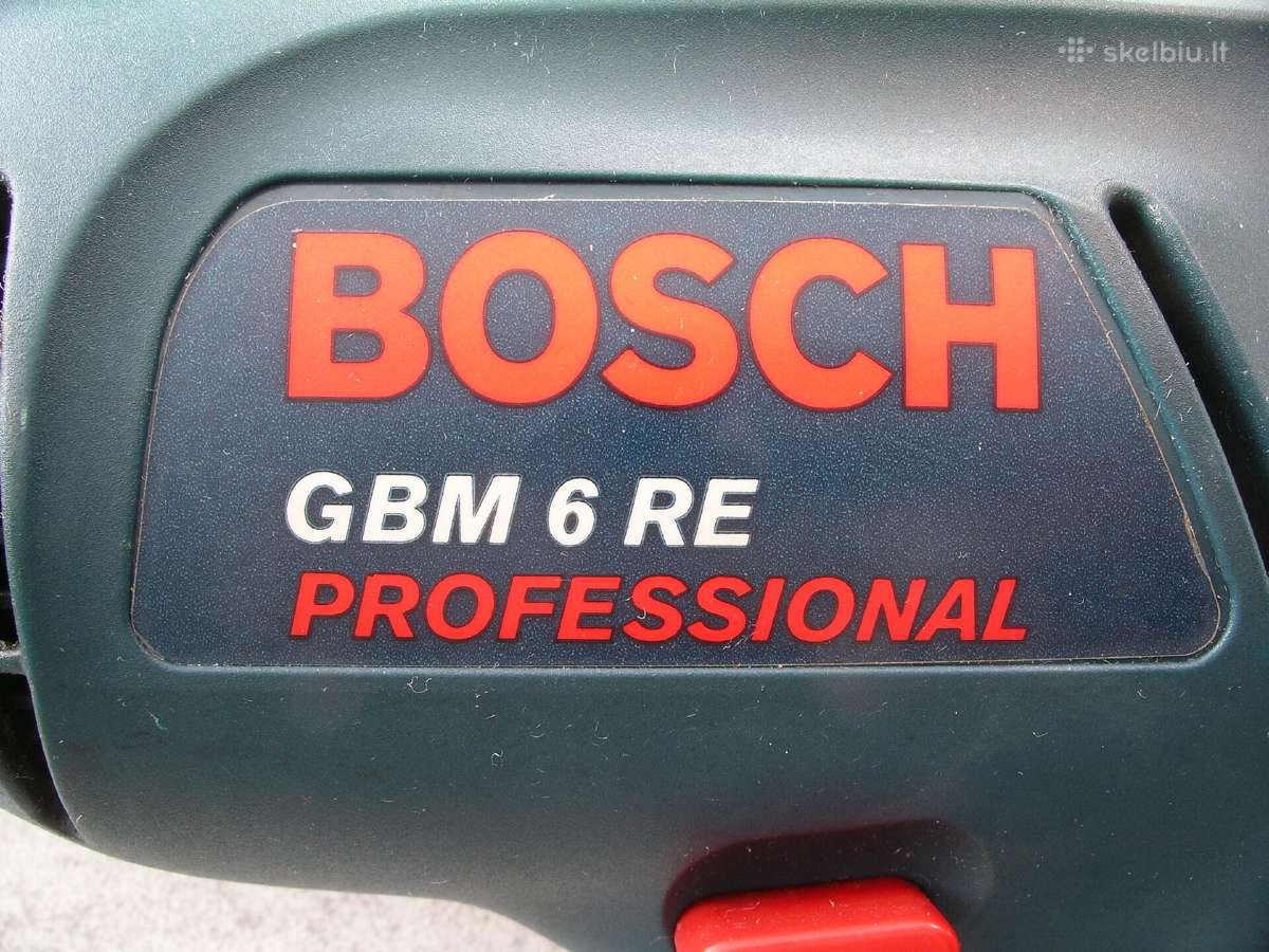 Elektrinė drėlė, grąžtas, gręžtuvas Bosch Gbm 6 Re - nuotraukos Nr. 3